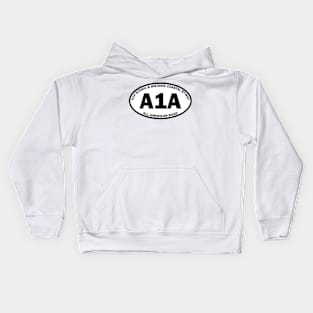 A1A Scenic & Historic Coastal Byway All-American Road oval Kids Hoodie